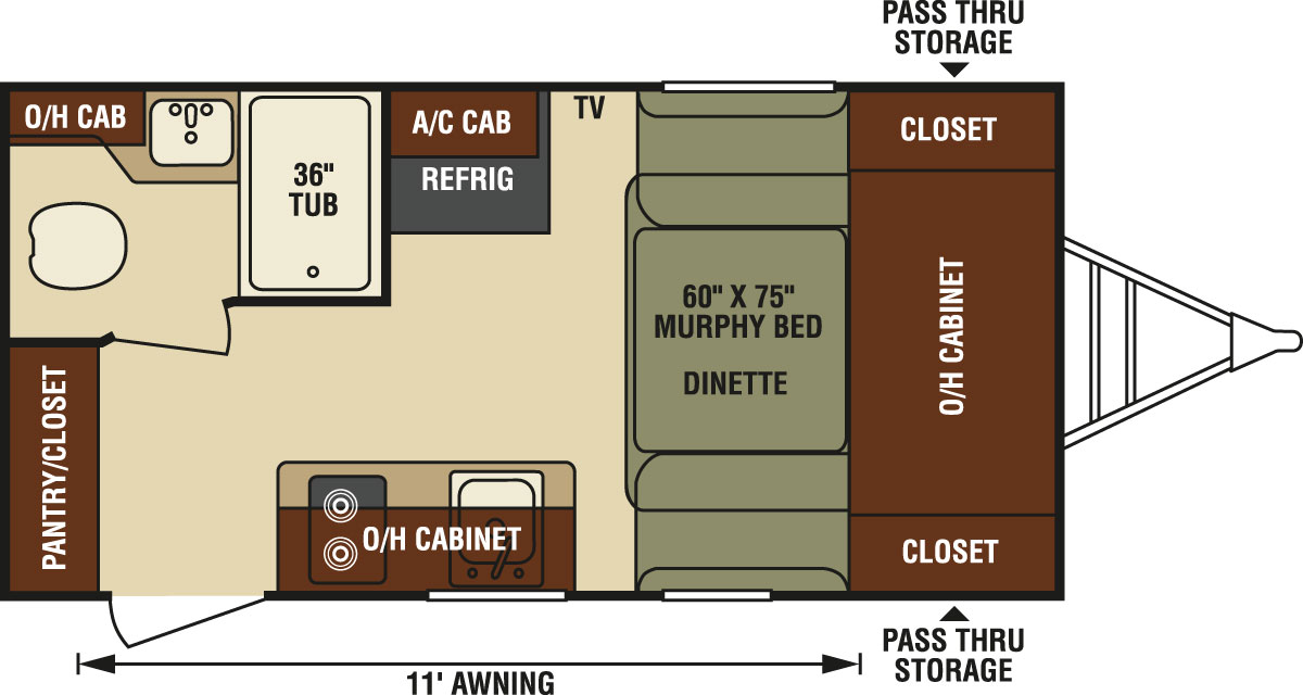 2016 Venture RV Sonic Lite SL150VRK Travel Trailer Floorplan