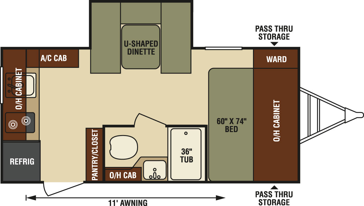 2016 Venture RV Sonic Lite SL167VMS Travel Trailer Floorplan