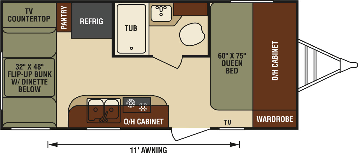 2016 Venture RV Sonic SN170VBH Travel Trailer Floorplan