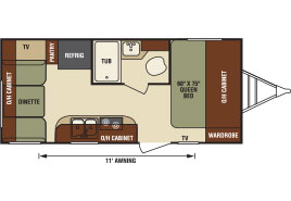 2016 Venture RV Sonic SN170VRD Travel Trailer Floorplan