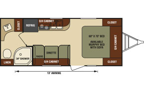 2016 Venture RV Sonic SN190VRB Travel Trailer Floorplan