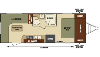 2016 Venture RV Sonic SN210VRD Travel Trailer Floorplan