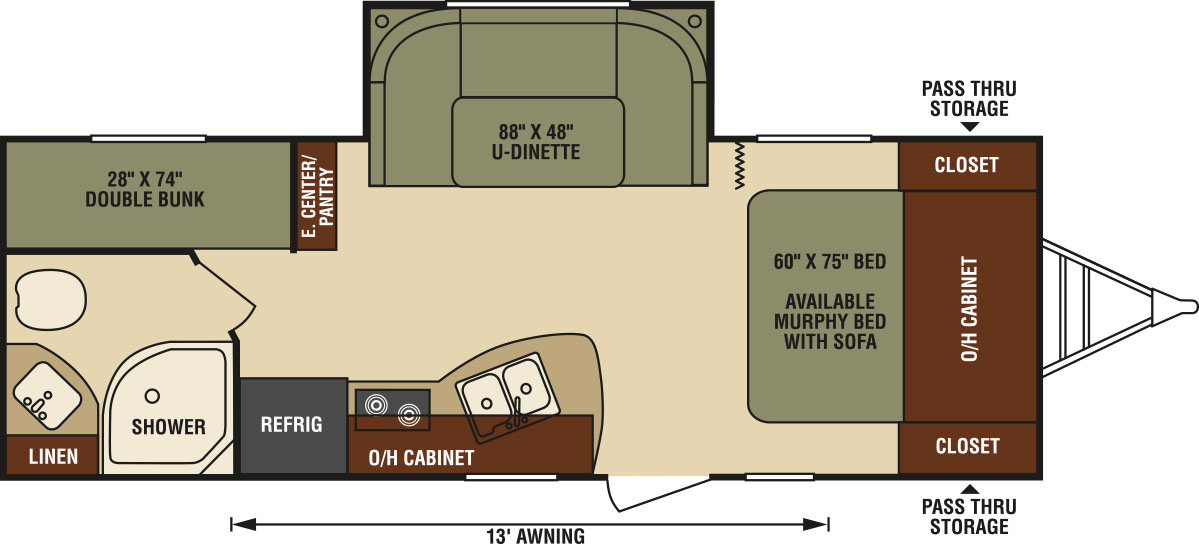 2016 Venture RV Sonic SN220VBH Travel Trailer Floorplan