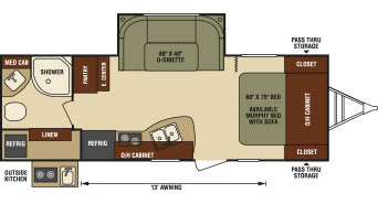 2016 Venture RV Sonic SN220VRB Travel Trailer Floorplan