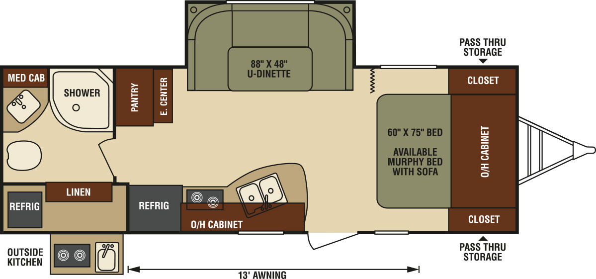 2016 Venture RV Sonic SN220VRB Travel Trailer Floorplan