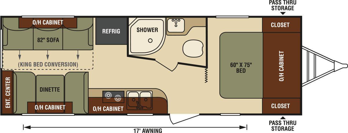 2016 Venture RV Sonic SN230VRL Travel Trailer Floorplan