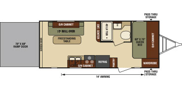 2016 Venture RV SportTrek ST190VTH Travel Trailer Toy Hauler Floorplan