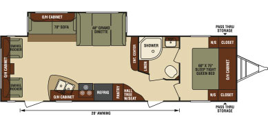 2016 Venture RV SportTrek ST282VRL Travel Trailer Floorplan