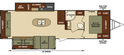 2016 Venture RV SportTrek ST290VIK Travel Trailer Floorplan