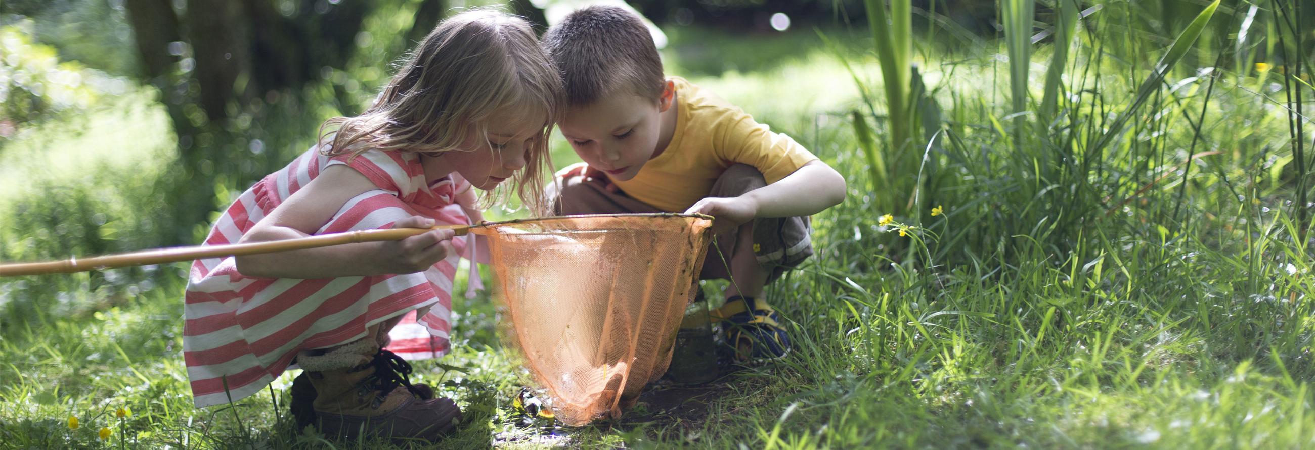 Kids exploring nature