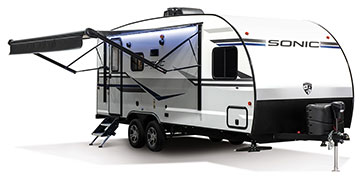 2019 Venture RV Sonic SN210VTB Travel Trailer Exterior Awning