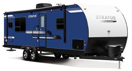 Stratus SR261VRK Travel Trailer Exterior Front 3-4 Door Side