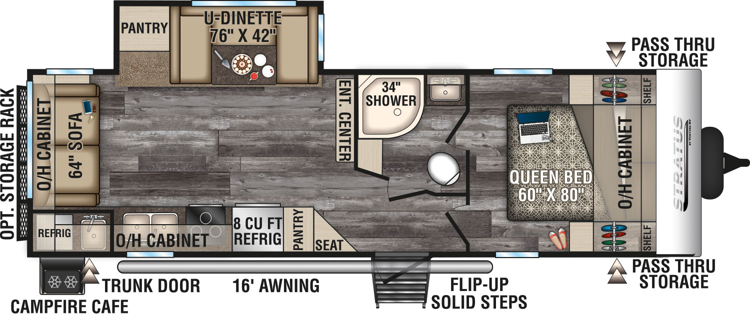 2019 Venture RV Stratus SR271VRS Travel Trailer Floorplan