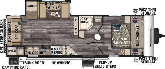 2019 Venture RV Stratus SR271VRS Travel Trailer Floorplan