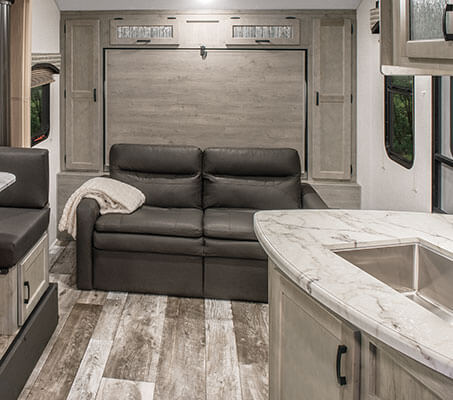 2020 Venture RV Sonic SN220VRB Travel Trailer Sofa