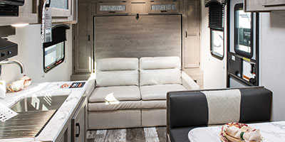 2020 Venture RV Sonic SN190VRB Travel Trailer Sofa