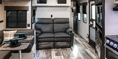 2020 Venture RV Stratus SR321VQB Travel Trailer Sofa