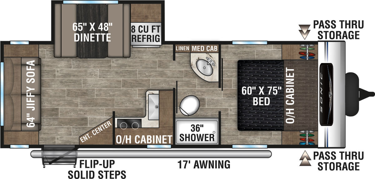 2021 Venture RV Sonic SN231VRL Travel Trailer Floorplan