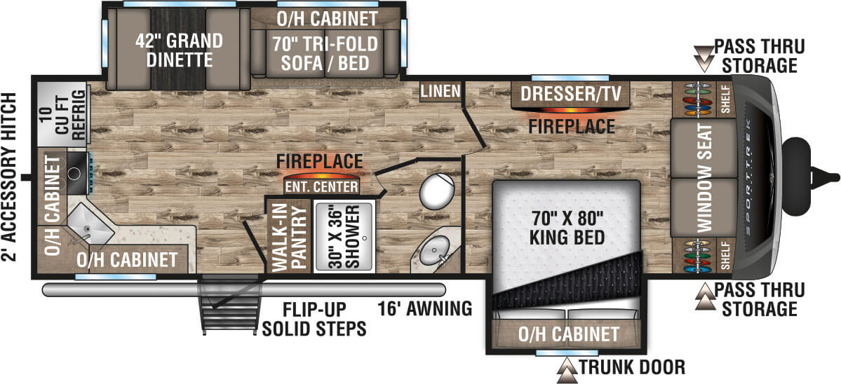 2021 Venture RV SportTrek Touring Edition STT272VRK Travel Trailer Floorplan