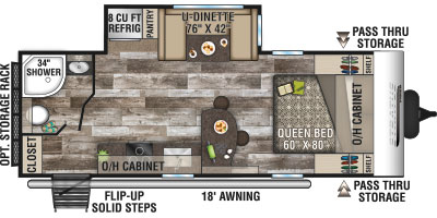 2020 Venture RV Stratus SR231VRB Travel Trailer Floorplan