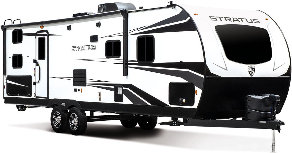 2023 Venture RV Stratus SR281VBH Travel Trailer Exterior Arctic White