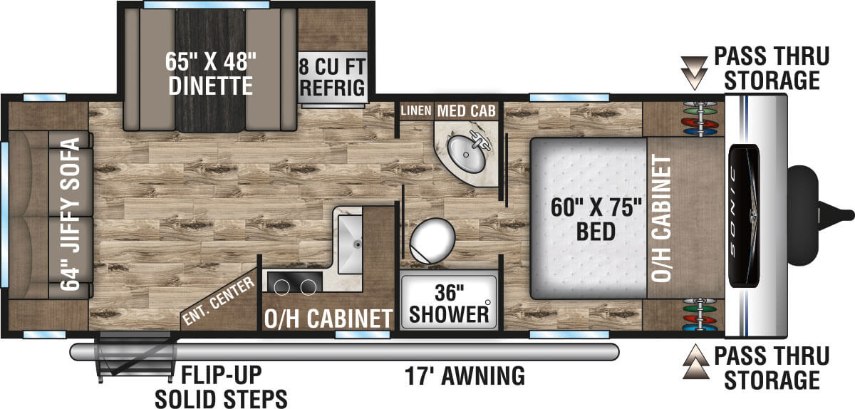 2022 Venture RV Sonic SN231VRL Travel Trailer Floorplan