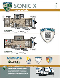 2022 Venture RV Sonic X Ultra Lite Travel Trailers Flyer