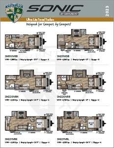 2023 Venture RV Sonic Ultra Lite Travel Trailers Flyer