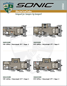 2024 Venture RV Sonic Ultra Lite Travel Trailers Floorplan Flyer