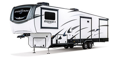 2024 Venture RV SportTrek Touring Edition STTF354VBH Fifth Wheel Exterior Front 3-4 Off Door Side