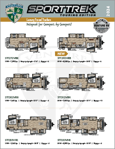 2024 Venture RV SportTrek Touring Edition Luxury Travel Trailers Floorplan Flyer