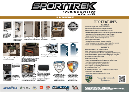 2024 Venture RV SportTrek Touring Edition Luxury Travel Trailers Poster