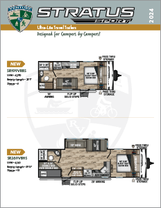 2024 Venture RV Stratus Sport Ultra Lite Travel Trailers Floorplan Flyer