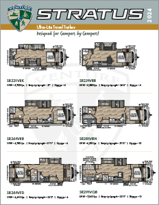 2024 Venture RV Stratus Ultra Lite Travel Trailers Floorplan Flyer