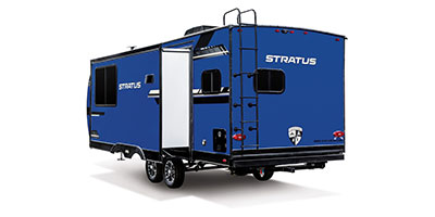 2024 Venture RV Stratus SR221VRK Travel Exterior Rear 3-4 Off Door Side with Slide Out