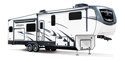 2024 Venture RV SportTrek Touring Edition STTF353VIK Fifth Wheel Exterior Front 3-4 Door Side